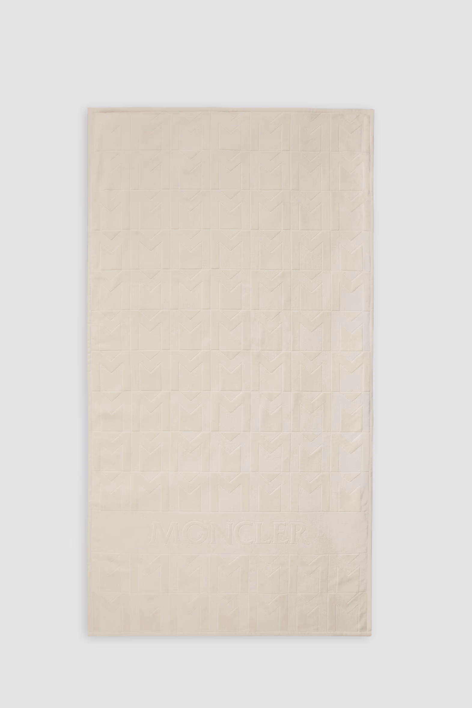 Monogram Cotton Terry Cloth Beach Towel Women White Moncler 0